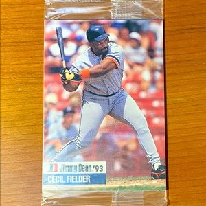 1993 Jimmy Dean Baseball Cello Pack Sealed Cecil Fielder on Top Mussina Back MLB